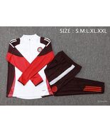 Men’s Long-Sleeve Soccer Training Suit Bayern Munich – Red &amp; White Track... - $59.99