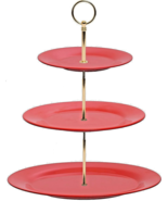 3 Tier Red Melamine Cupcake Stand Display Tray for Wedding Birthday Baby... - €11,16 EUR