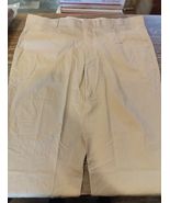 Nordstrom Dress Pants Mens 38 W Beige Stripe Trim Fit Cotton Blend NWT. A2 - $29.69