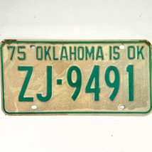 1975 United States Oklahoma Tulsa County Passenger License Plate ZJ-9491 - £14.70 GBP