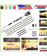 Bright 1200lm Under Cabinet Lighting - 4 Black LED Bars for Easy Install... - $44.74 CAD
