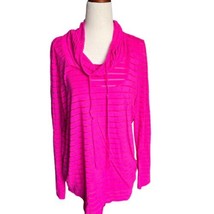 Chelsea and Theodore Shirt Womens Large Active Wear Pull Over Top Cowl Neck Pink - £19.49 GBP