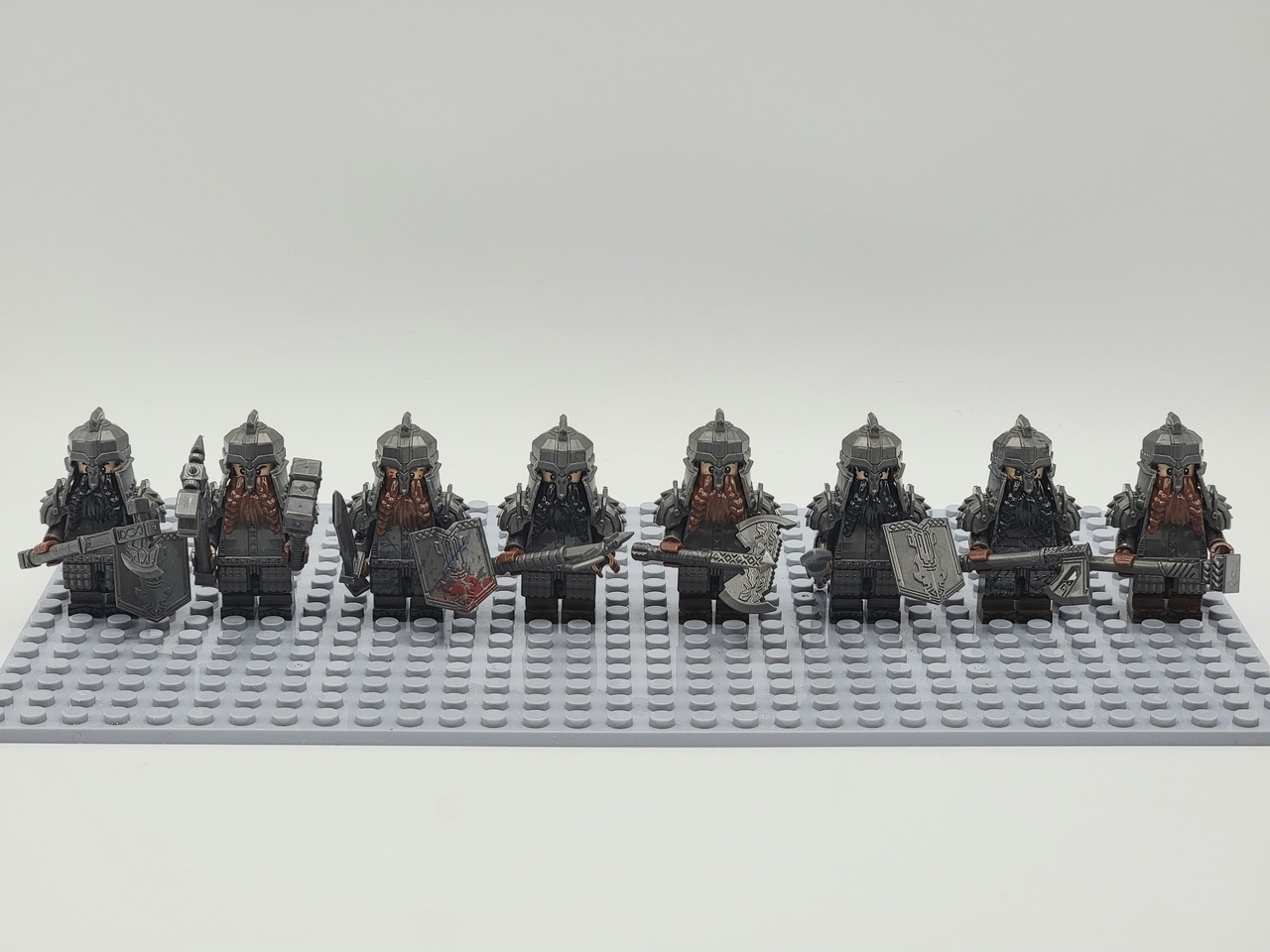 Dwarf army Dwarven Warrior The Hobbit The Lord of the Rings 8pcs Minifigures Toy