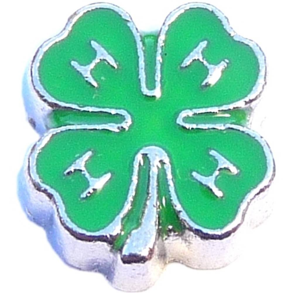 4H Clover Floating Locket Charm - $2.42