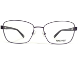 Nine West Eyeglasses Frames NW1063 513 Purple Cat Eye Silver Crystals 54... - $18.54