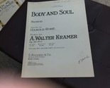 Vintage Sheet Music BODY AND Soul By Robe &amp; Kramer 1922 - $6.93