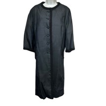 Vintage Gaby Espiana long black smock Pea coat Oversized Kimono jacket S... - £45.74 GBP