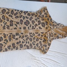 Active Basic Leopard Hoodie Sleeveless, Medium Size, Leopard Print Tank Top - £7.82 GBP