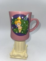 Disney Store Exclusive Mug Pink Tinkerbell 3D Embossed 18oz Leaves Front &amp; Back - £12.56 GBP