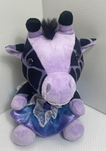 Build a Bear Smallfrys baby giraffe 7" tall purple and black Plus Skirt Plush - $10.39