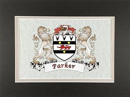 Parker Irish Coat of Arms Print - Frameable 9&quot; x 12&quot; - £18.96 GBP
