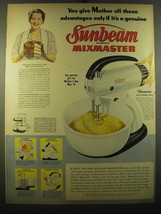 1950 Sunbeam Mixmaster Ad - You give Mother all these advantages - £14.78 GBP
