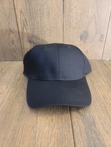 Plain Black Baseball Style Adjustable Hat-- One Size Fits Most by Port &amp;... - £6.98 GBP