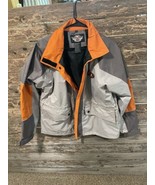 Harley Davidson Jacket Orange Grey Reflective Size Small Polyester Motor... - $64.02