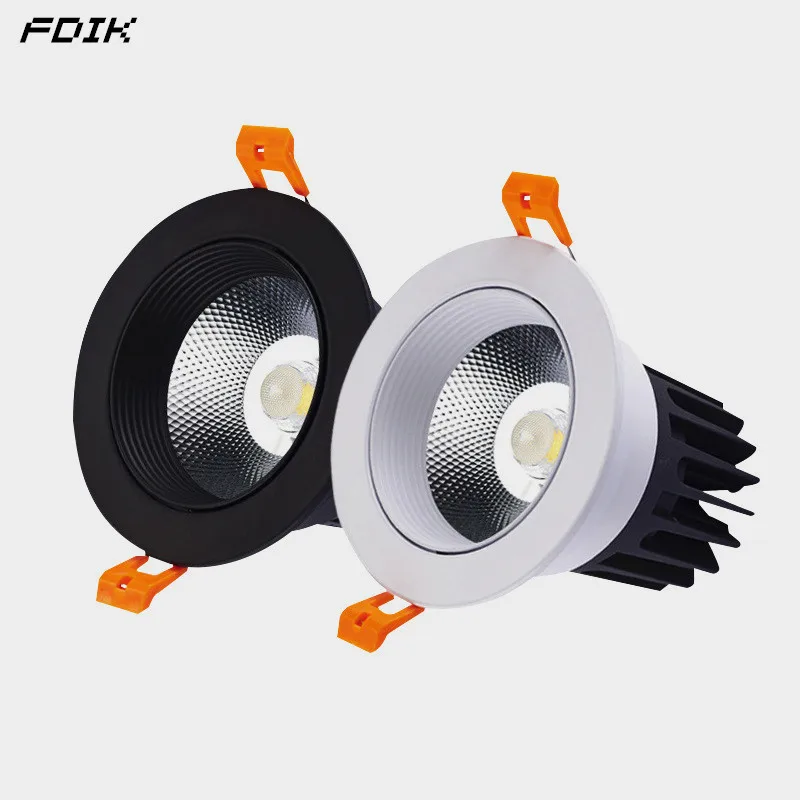 Recessed Dimmable Round Anti Glare COB LED Downlights 7W 9W 12W CREE LED Ceiling - £131.18 GBP