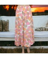 Woman Within Linen Skirt M Modest Maxi Full Flowy Floral Cottagecore Ela... - £27.37 GBP