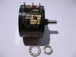 Spectrol Model 830-246 Multi 3 Turn Potentiometer 200 Ohm Panel Mount Us... - $12.34