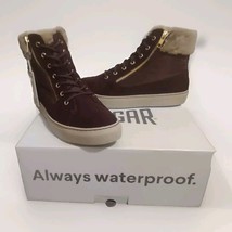 Cougar Dublin High Top Sneaker Boots  Zip/Lace Up  Waterproof Size 8 Wine - $891.24 MXN