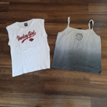 Womens Ladies Harley Davidson Shirts Tank Top Ombre Muscle Logo Girl XL - £30.92 GBP