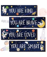 4 Pieces Space Decor Boys Room Space Posters Boy Bedroom Wall Decor Spac... - £28.24 GBP