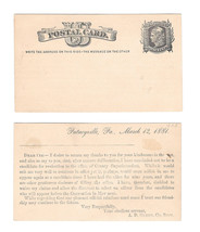 UX5 Putneyville PA 1881 Politics Decision to not seek Re-election A D Gl... - £11.74 GBP