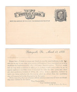 UX5 Putneyville PA 1881 Politics Decision to not seek Re-election A D Gl... - £11.21 GBP