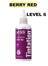 Kiss Tintation Semi-Permanent Hair Color 5 Fl Oz Berry Red T342 Level: 6 - £4.45 GBP