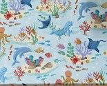 Cotton Cute Ocean Animals Nautical Fish Fishes Fabric Print by the Yard ... - £11.15 GBP