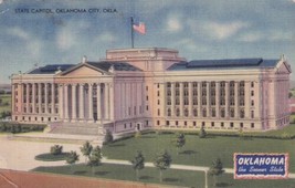 State Capitol Oklahoma City OK Postcard 1947 to Boonville MO D04 - £2.38 GBP