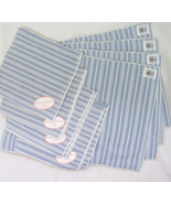 Designers Collection Beachfront Stripe Blue 8-PC Placemats and Napkin Se... - £38.32 GBP