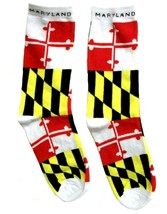 Maryland State Flag Crew Socks Size 11-13 - £8.36 GBP