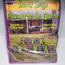 Lawn Sign Trick Or Treat 15.75 Inch Letters Halloween Yard Decoration - £15.02 GBP