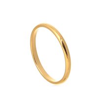 Cool Jewelry Minimalist Finger Fashion Gifts Hip Pop Rings Gold Color Round Circ - £8.41 GBP+