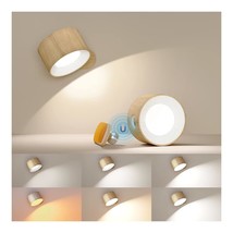 Battery Operated Wall Light, Led Wall Sconce With 3 Color Modes 3 Brightness Lev - £34.36 GBP