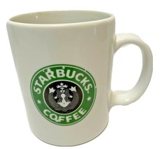 Starbucks BIA Cordon Bleu Coffee Tea Cup Mug White Green Hand Decorated in USA - £9.27 GBP