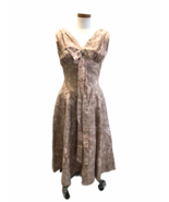 Vintage 1950s Jerry Gildan Spectator Women’s Fit &amp; Flare Dress Pink Cott... - $147.53 CAD