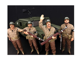 WWII Military Police 4 Piece Figure Set For 1:18 Scale Models American Diorama - £47.48 GBP