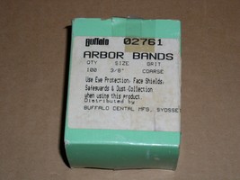 Buffalo Dental Lab Arbor Bands 3/8 Inch Coarse Grit 02761 Full Box Of 100 - £10.00 GBP