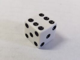 Classic D6 White Dice With Black Pips 16mm Board Game Dice - €1,27 EUR