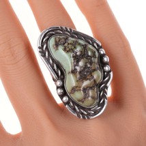 sz8.25 Vintage Navajo Sterling and turquoise ring - £146.75 GBP