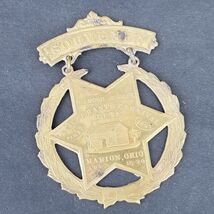 Marion OH Souvenir Pin 1897 Schwaab Badge Diamond Jubilee Merchants Carn... - $49.99