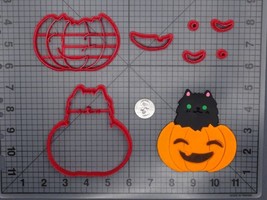 Halloween - Cat in Jack O Lantern 266-F583 Cookie Cutter Set - £5.22 GBP+