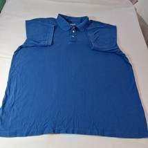 KINGSIZE Men's Blue Cotton Short Sleeve Polo Shirt Size 3XL Tall image 8