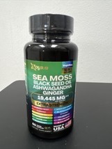Sea Moss Black Seed Oil Ashwagandha Ginger Extra Strength 60 Caps Exp 04/27 - £17.95 GBP