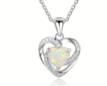 Crystal Heart Pendant Necklace - New - $16.99