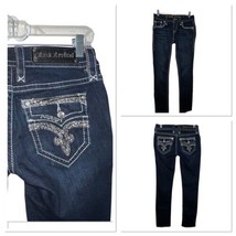 Rock Revival Deeka Straight Women’s 26 X 33 Blue Jeans Stretch Denim Embellished - $65.00