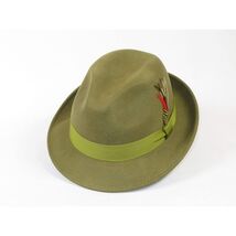 Men's Broner Wool Hat Classic Soft Fedora SCORSESE 73-789 Olive image 2