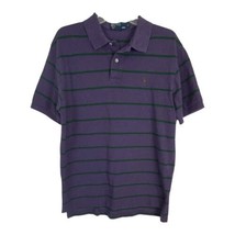 Polo by Ralph Lauren Men Shirt Size Large Polo Purple Green Striped Short Sleeve - £18.99 GBP