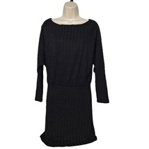 Fashion Nova A Forever Thing Mini Dress Size Large Solid Black Long Sleeve - $24.26