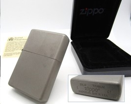 Solid Titanium Zippo 2001 Fired with Box Rare - £970.39 GBP